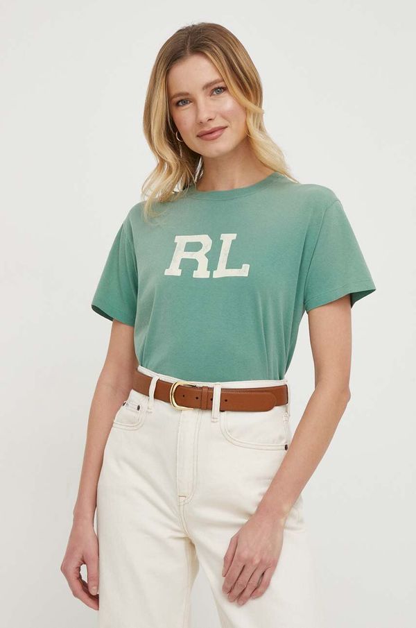 Polo Ralph Lauren Pamučna majica Polo Ralph Lauren boja: zelena, 211910130