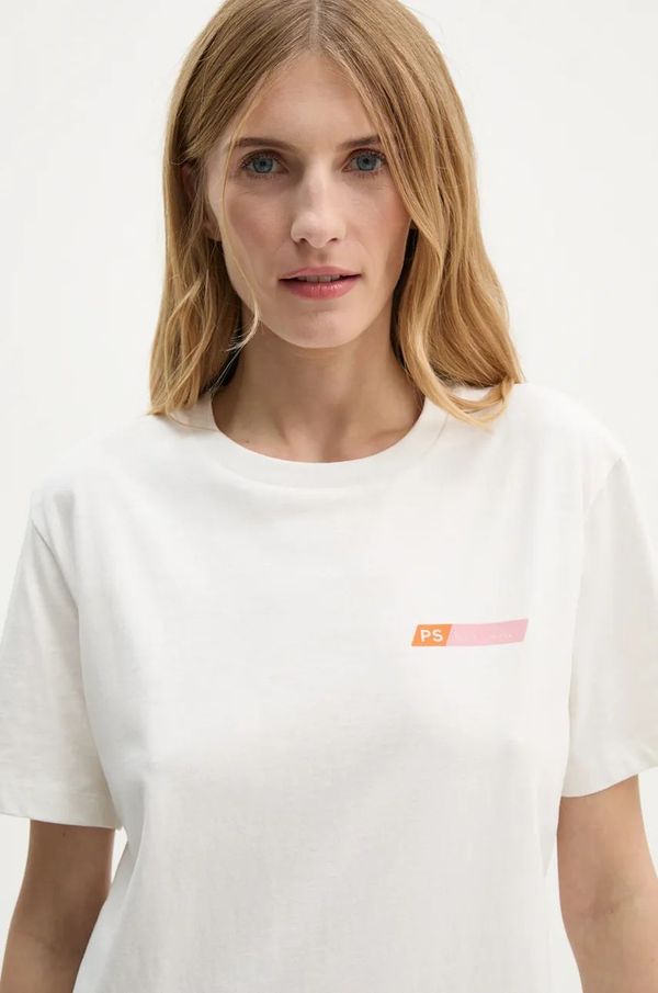 PS Paul Smith Pamučna majica PS Paul Smith za žene, boja: bež, W2R.232V.N21154