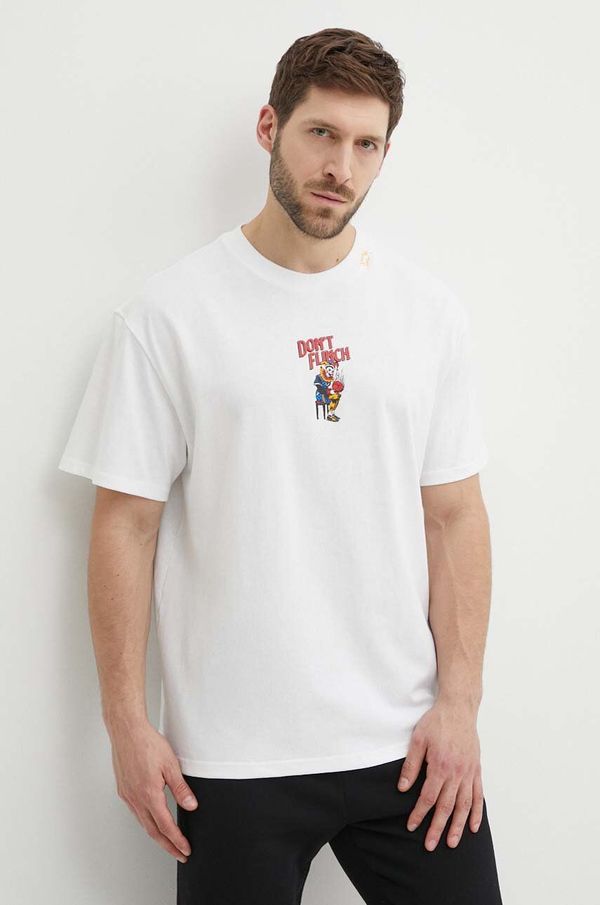 Puma Pamučna majica Puma za muškarce, boja: bež, s tiskom, 624748