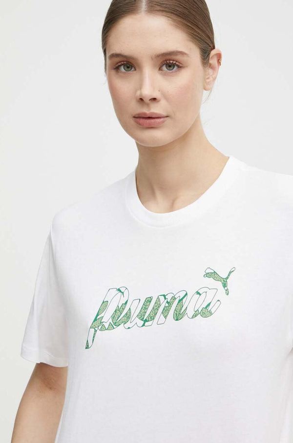 Puma Pamučna majica Puma za žene, boja: bijela, 680432