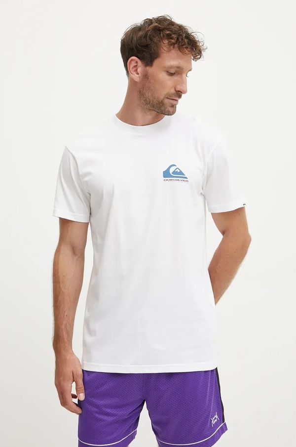 Quiksilver Pamučna majica Quiksilver Eye on Horizon za muškarce, boja: bež, s tiskom, EQYZT07919