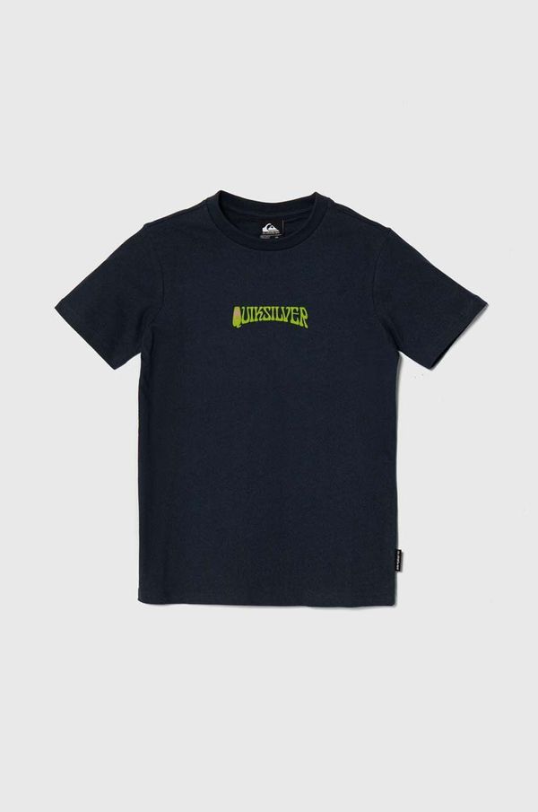 Quiksilver Pamučna majica Quiksilver ISLAND SUNRISE boja: tamno plava, s tiskom