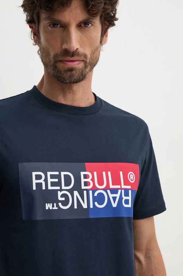 Red Bull Racing x Pepe Jeans Pamučna majica Red Bull Racing x Pepe Jeans za muškarce, boja: tamno plava, s tiskom, RM500001