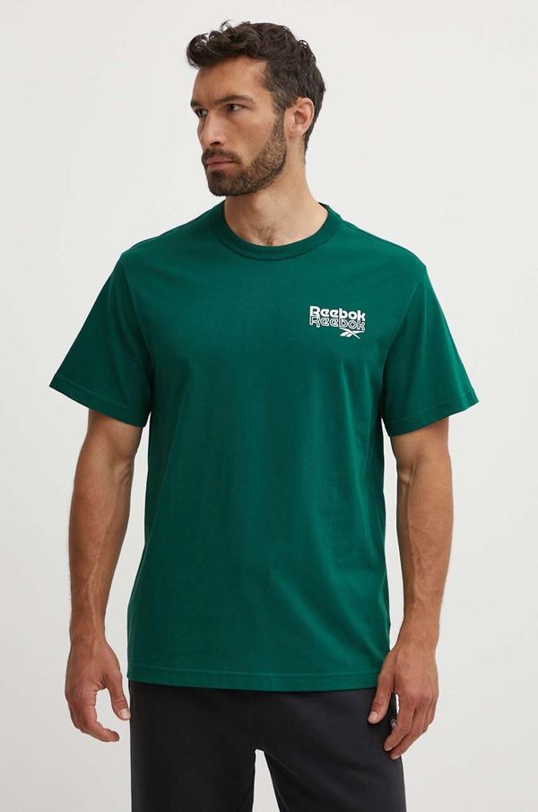 Reebok Pamučna majica Reebok Brand Proud za muškarce, boja: zelena, s tiskom, 100076384