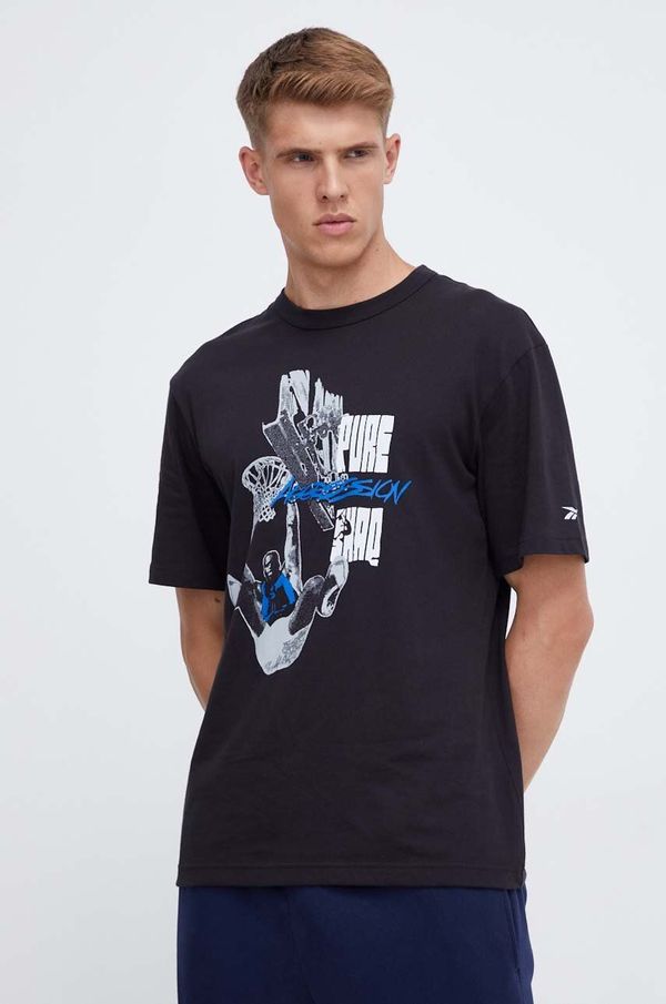 Reebok Classic Pamučna majica Reebok Classic Basketball boja: crna, s tiskom