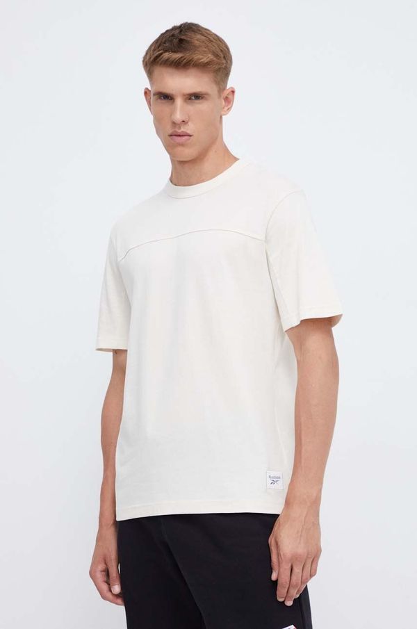 Reebok Classic Pamučna majica Reebok Classic boja: bež, bez uzorka