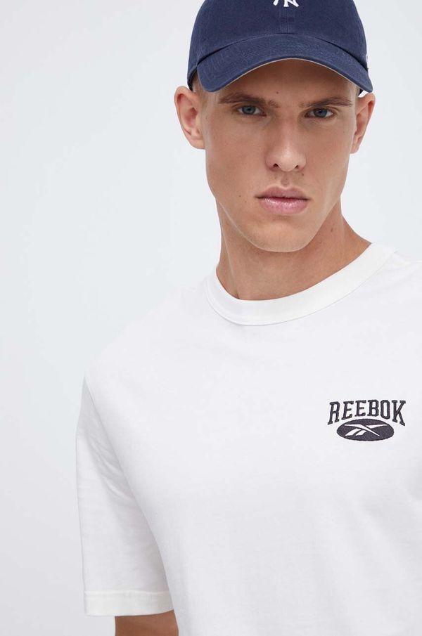 Reebok Classic Pamučna majica Reebok Classic boja: bež, s aplikacijom