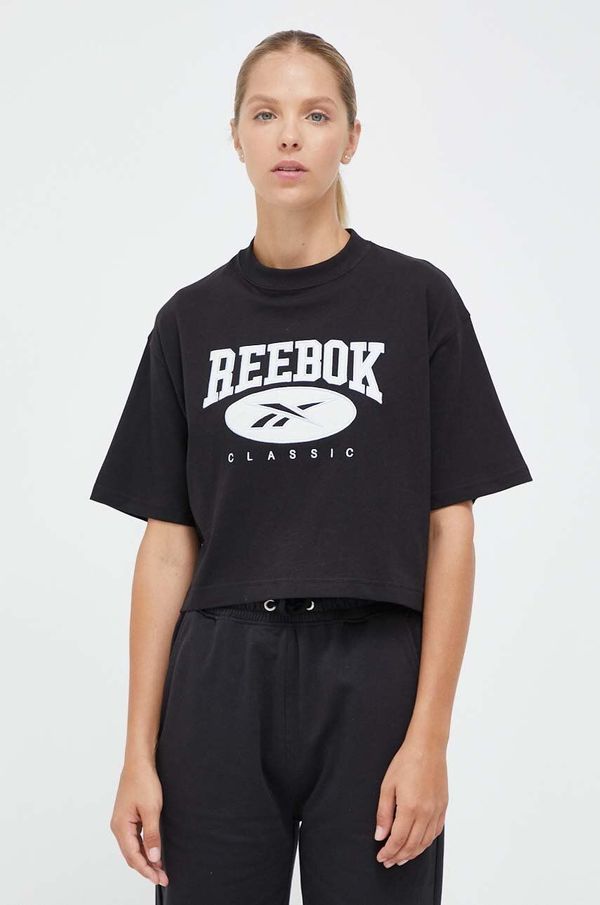 Reebok Classic Pamučna majica Reebok Classic boja: crna