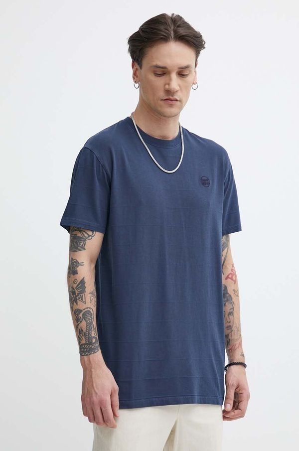 Superdry Pamučna majica Superdry za muškarce, boja: tamno plava, bez uzorka