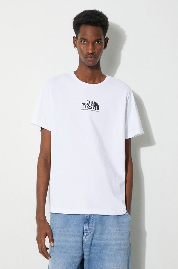 The North Face Pamučna majica The North Face M S/S Fine Alpine Equipment Tee 3 za muškarce, boja: bijela, s tiskom, NF0A87U3FN41