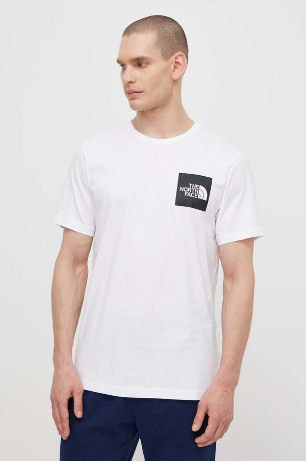 The North Face Pamučna majica The North Face M S/S Fine Tee za muškarce, boja: bijela, s tiskom, NF0A87NDFN41