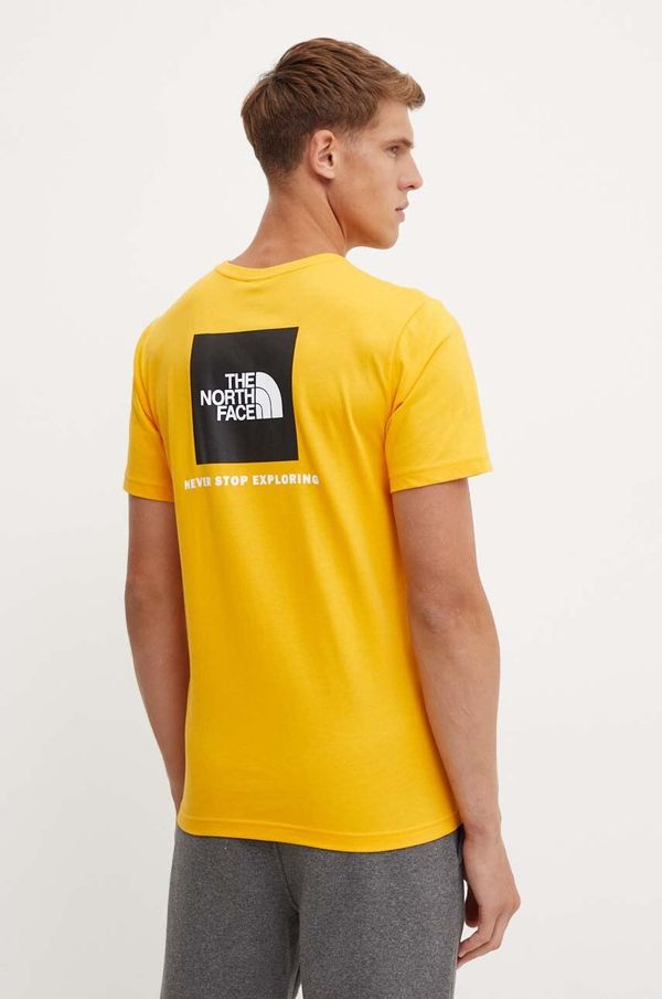 The North Face Pamučna majica The North Face S/S Redbox Tee za muškarce, boja: žuta, s tiskom, NF0A87NPZU31