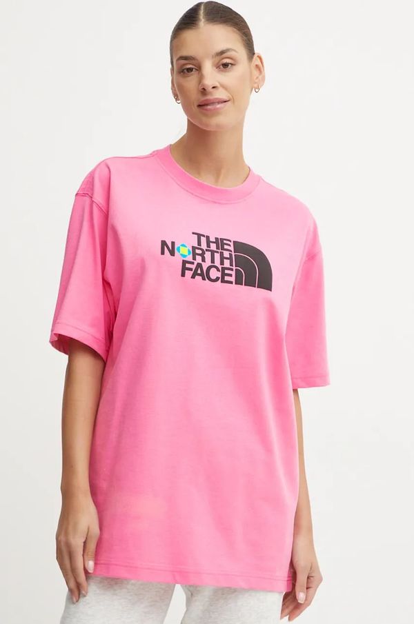 The North Face Pamučna majica The North Face TNF x Yinka Ilori za žene, boja: ružičasta, NF0A89C7PIH1