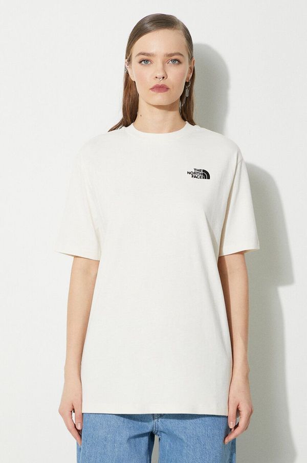 The North Face Pamučna majica The North Face W S/S Essential Oversize Tee za žene, boja: bež, NF0A87NQQLI1