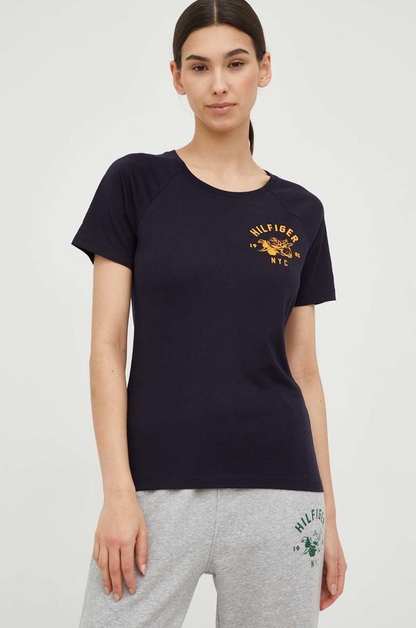 Tommy Hilfiger Pamučna majica Tommy Hilfiger boja: tamno plava