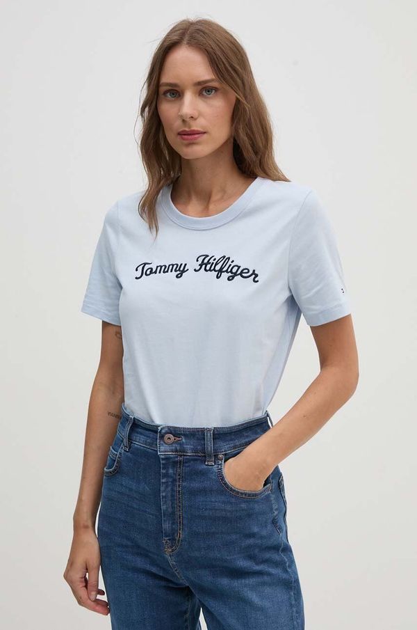 Tommy Hilfiger Pamučna majica Tommy Hilfiger za žene, WW0WW42589