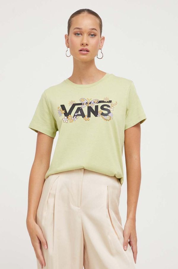 Vans Pamučna majica Vans boja: zelena