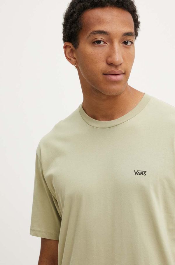 Vans Pamučna majica Vans za muškarce, boja: zelena, s tiskom, VN0A3CZED3Z1