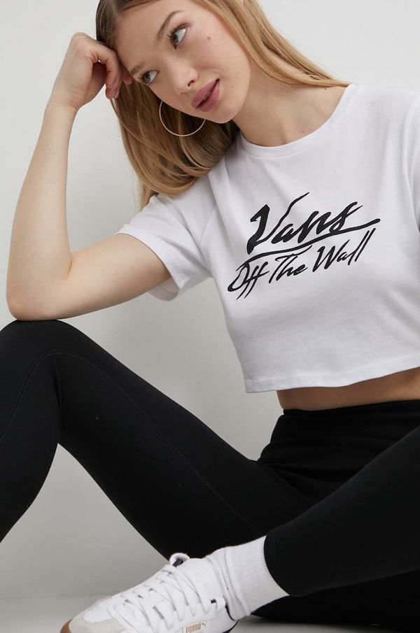Vans Pamučna majica Vans za žene, boja: bijela