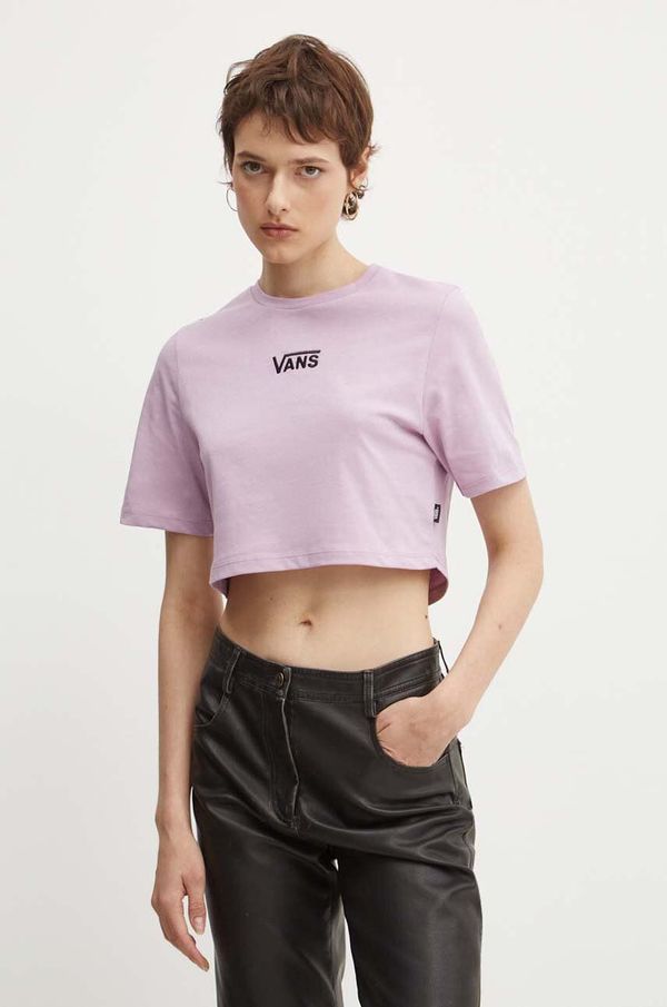 Vans Pamučna majica Vans za žene, boja: ljubičasta, VN000GFFD451