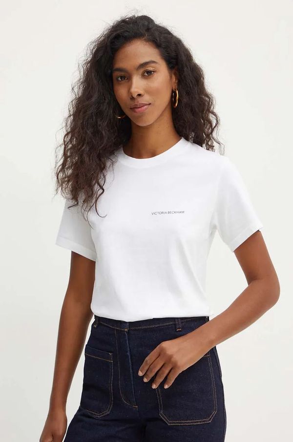 Victoria Beckham Pamučna majica Victoria Beckham za žene, boja: bijela, 1424JTS005890A
