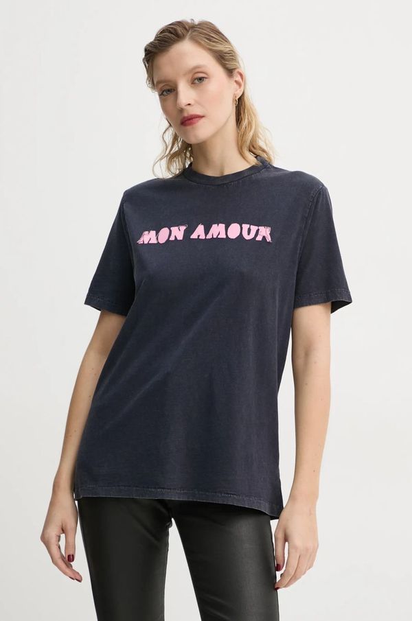 Zadig&Voltaire Pamučna majica ZADIG&VOLTAIRE za žene, boja: tamno plava, JWTS01668