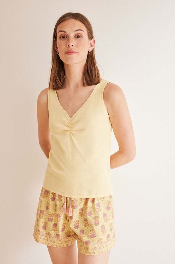 women'secret Pamučna pidžama women'secret DAILY BOHO boja: žuta, pamučna, 3598045