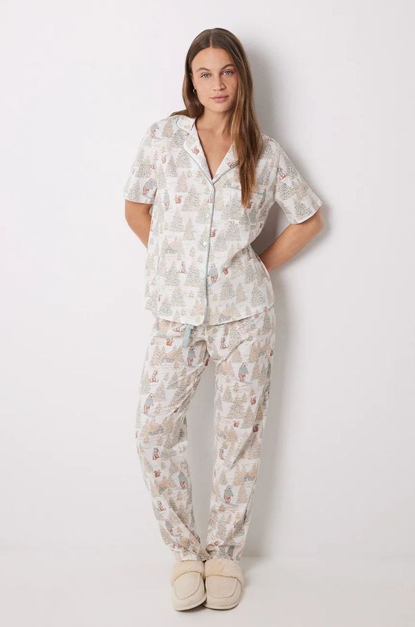 women'secret Pamučna pidžama women'secret DAILY TEDDY boja: siva, pamučna, 3598083