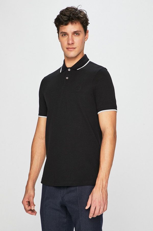 Armani Exchange Pamučna polo majica Armani Exchange boja: crna, bez uzorka