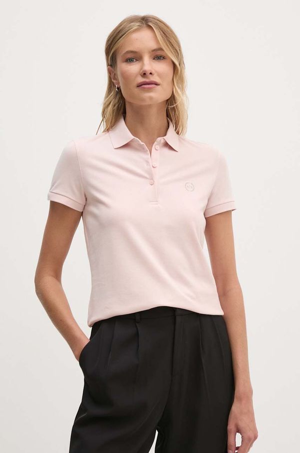 Armani Exchange Pamučna polo majica Armani Exchange boja: ružičasta