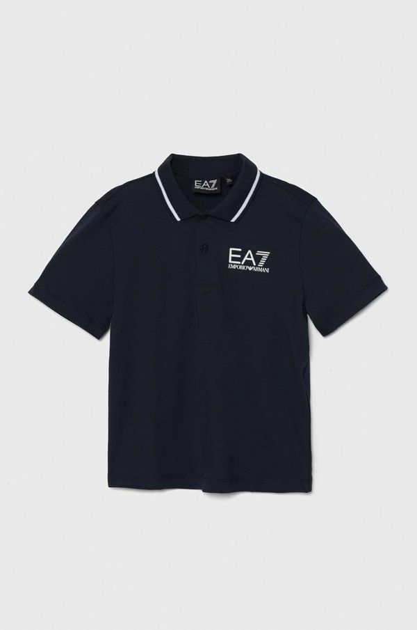EA7 Emporio Armani Pamučna polo majica EA7 Emporio Armani bez uzorka