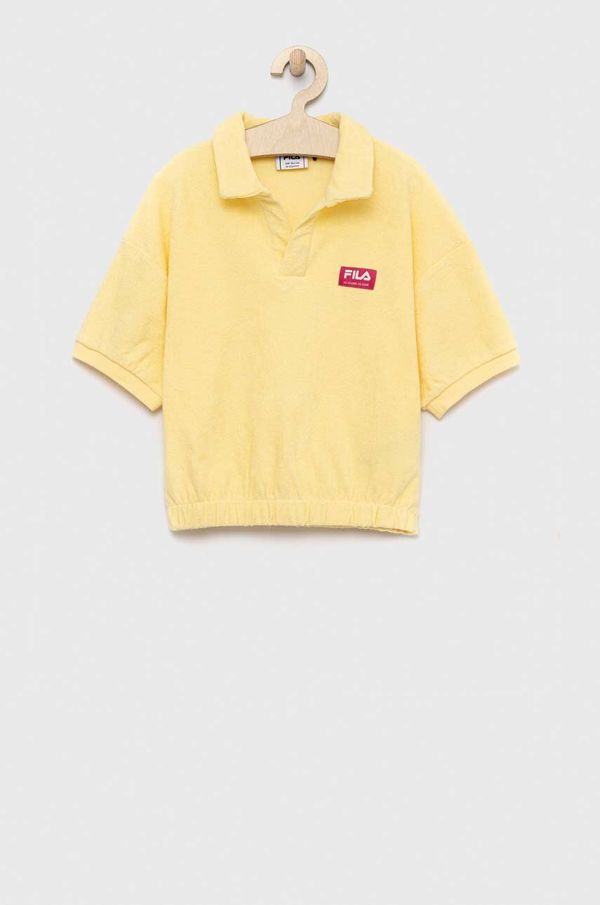 Fila Pamučna polo majica Fila boja: žuta