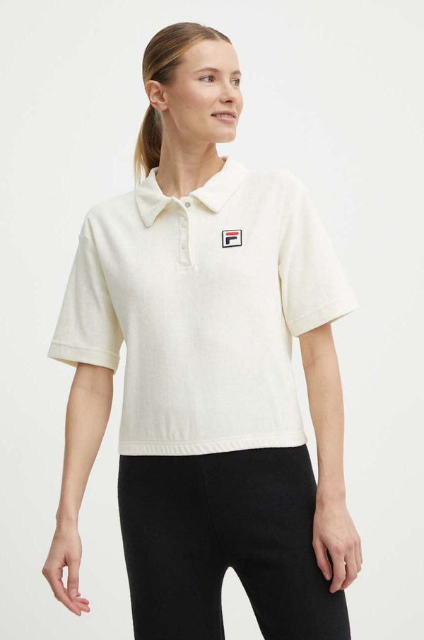 Fila Pamučna polo majica Fila Lusaka boja: bež, FAW0753