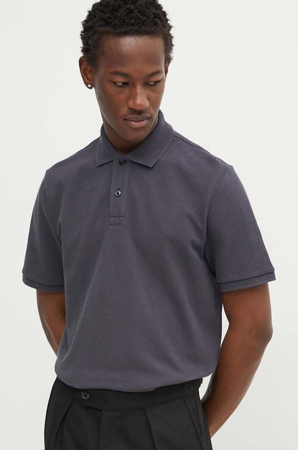 G-Star Raw Pamučna polo majica G-Star Raw boja: siva, bez uzorka, D22783-D287