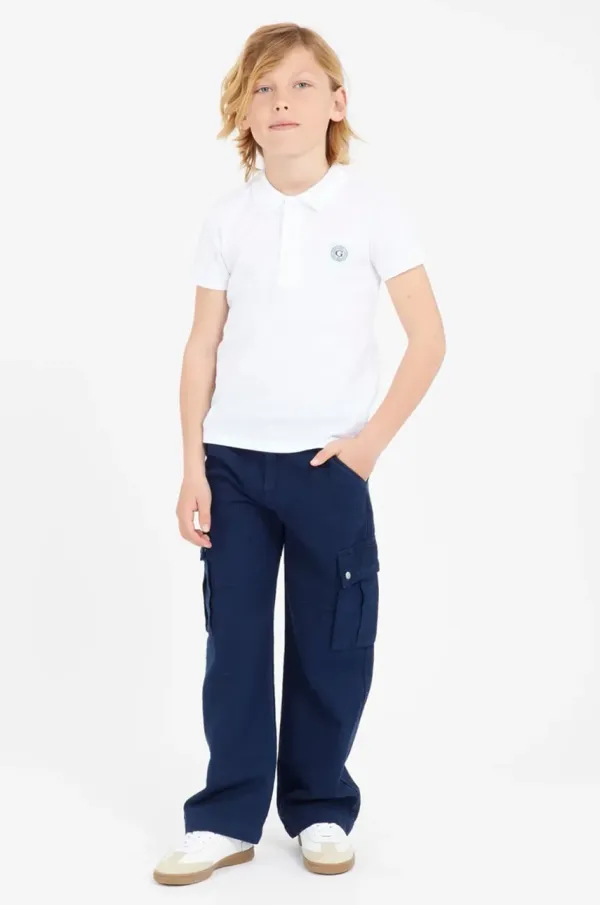 Guess Pamučna polo majica Guess boja: bijela, s aplikacijom, L5RP02 KCM20