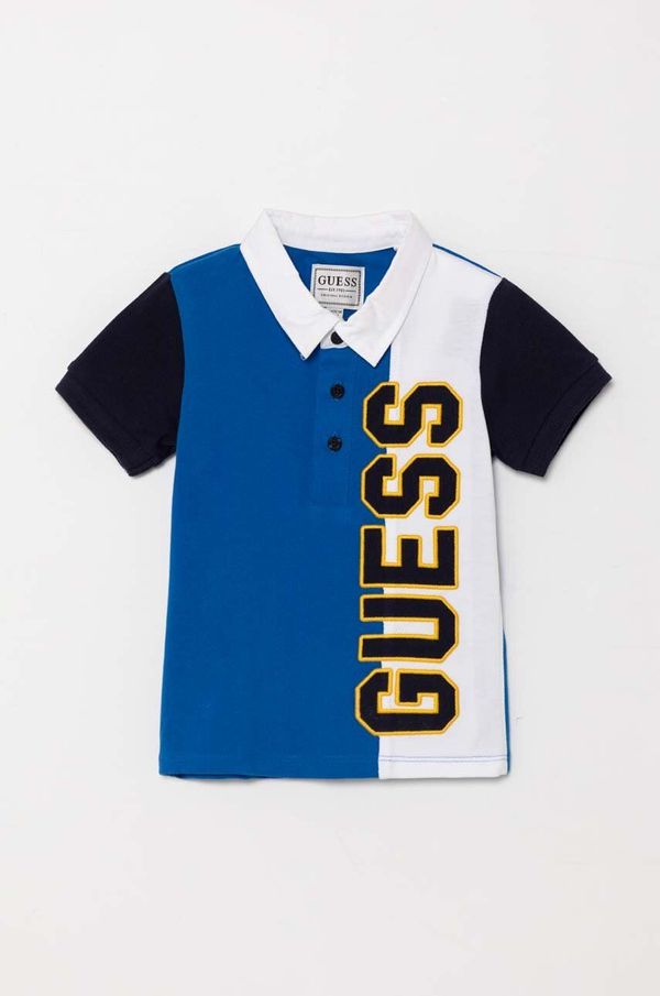 Guess Pamučna polo majica Guess s aplikacijom, N4YP00 K9WF4