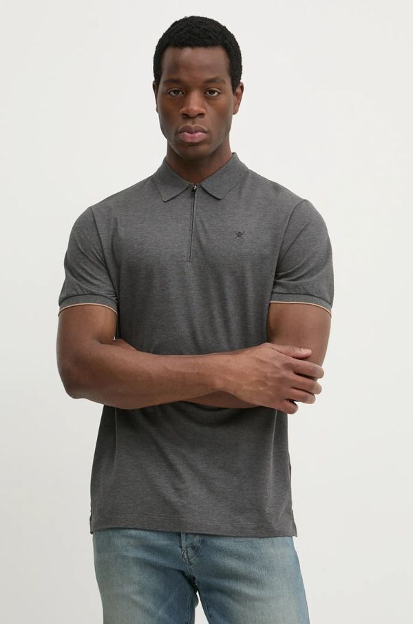 Hackett London Pamučna polo majica Hackett London boja: siva, bez uzorka, HM563379