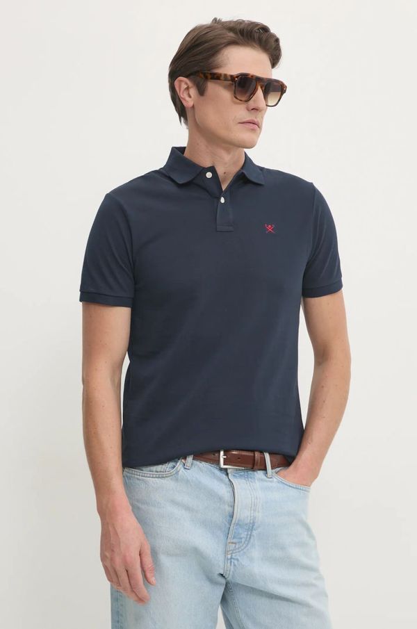 Hackett London Pamučna polo majica Hackett London boja: tamno plava, bez uzorka, HM562363