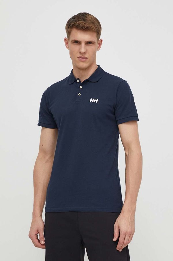 Helly Hansen Pamučna polo majica Helly Hansen boja: tamno plava, bez uzorka