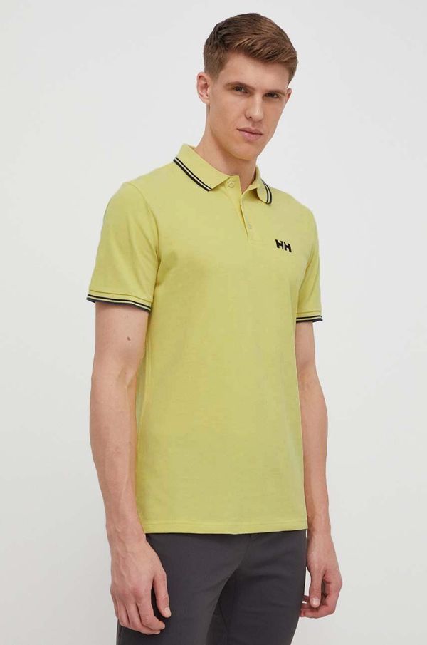 Helly Hansen Pamučna polo majica Helly Hansen boja: žuta, bez uzorka