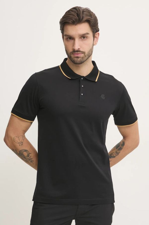 Karl Lagerfeld Pamučna polo majica Karl Lagerfeld boja: crna, bez uzorka, 551200.745080