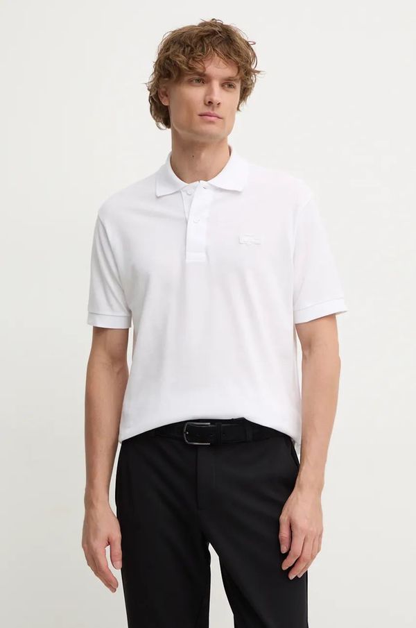 Lacoste Pamučna polo majica Lacoste boja: bijela, bez uzorka, PH2856