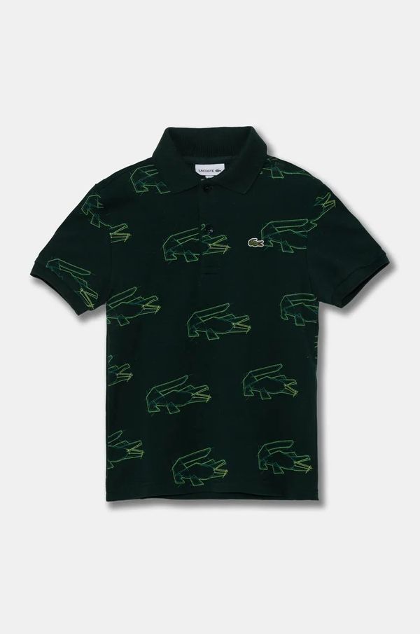 Lacoste Pamučna polo majica Lacoste boja: zelena, s uzorkom, PJ5663