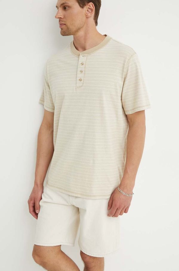 Levi's Pamučna polo majica Levi's boja: bež, s uzorkom, A7198