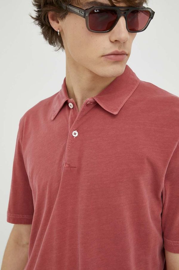 Marc O'Polo Pamučna polo majica Marc O'Polo boja: bordo, glatki model