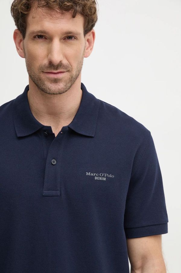 Marc O'Polo Pamučna polo majica Marc O'Polo boja: tamno plava, bez uzorka, 5000005925