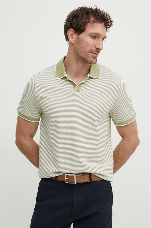 Michael Kors Pamučna polo majica Michael Kors boja: zelena, s uzorkom