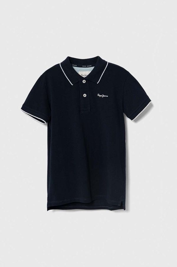 Pepe Jeans Pamučna polo majica Pepe Jeans NEW THOR boja: tamno plava, bez uzorka