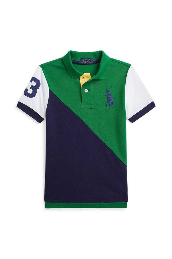Polo Ralph Lauren Pamučna polo majica Polo Ralph Lauren boja: zelena, s uzorkom, 322942107001