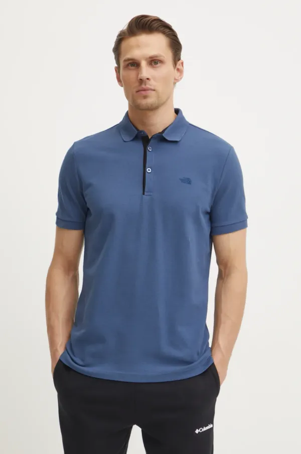 The North Face Pamučna polo majica The North Face Premium Slim bez uzorka, NF0A8C1NHDC1